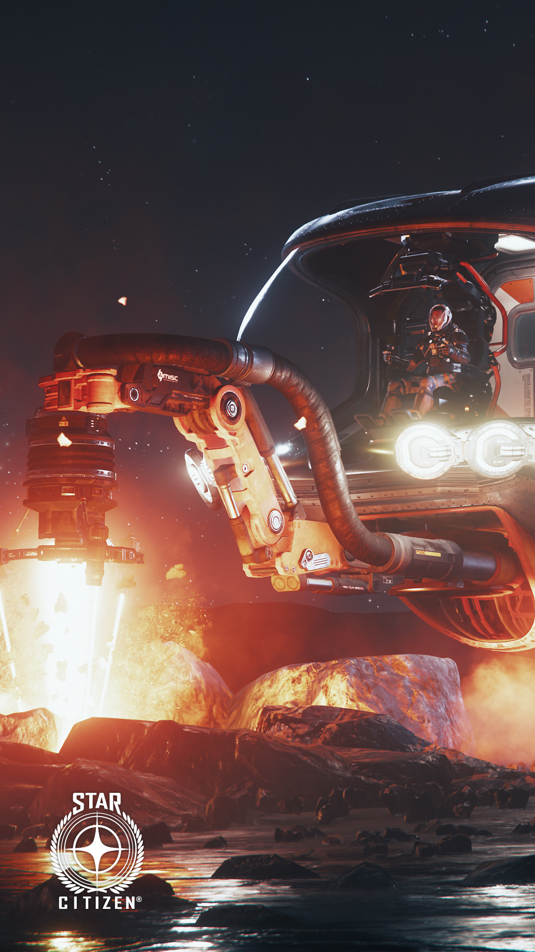 Star Citizen industrial mining - extract valuable resources from planets and asteroids